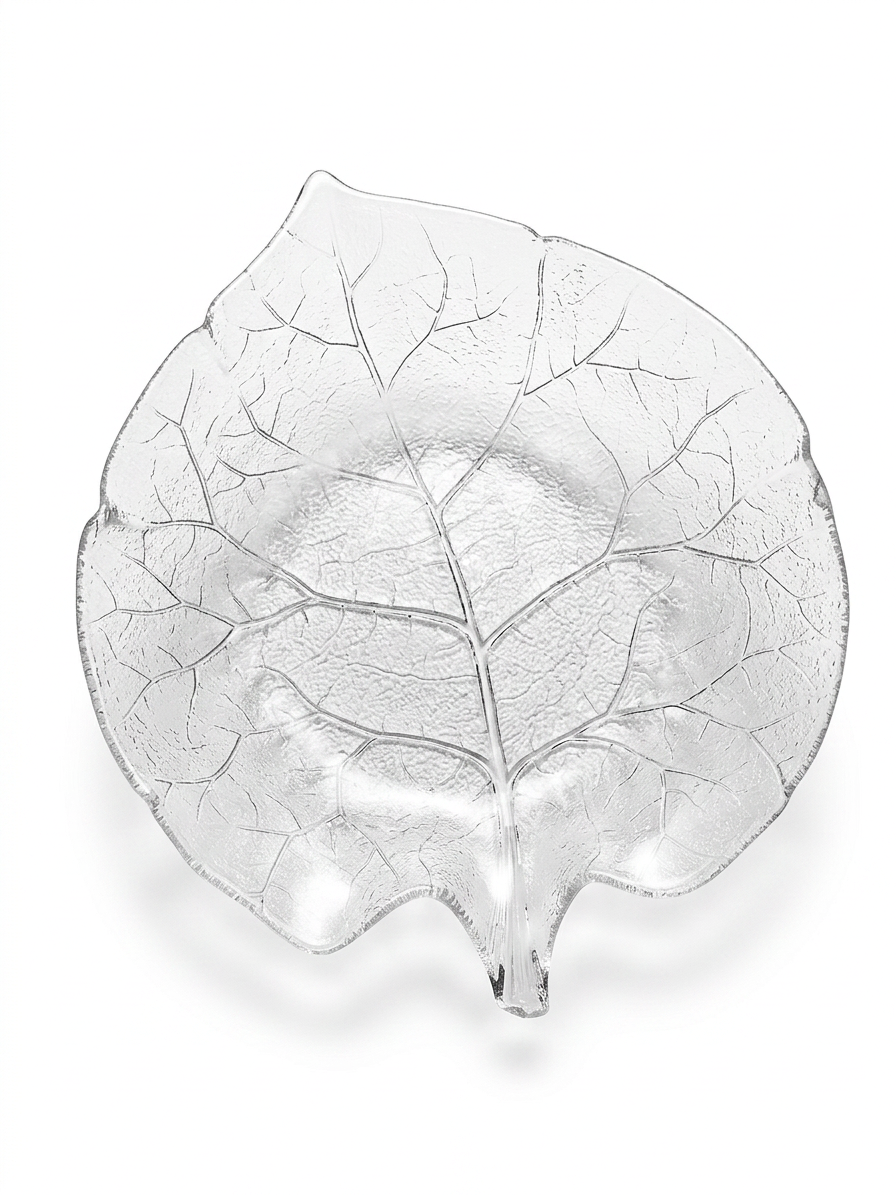 Large Leaf Design Acrylic PC Serving Plate