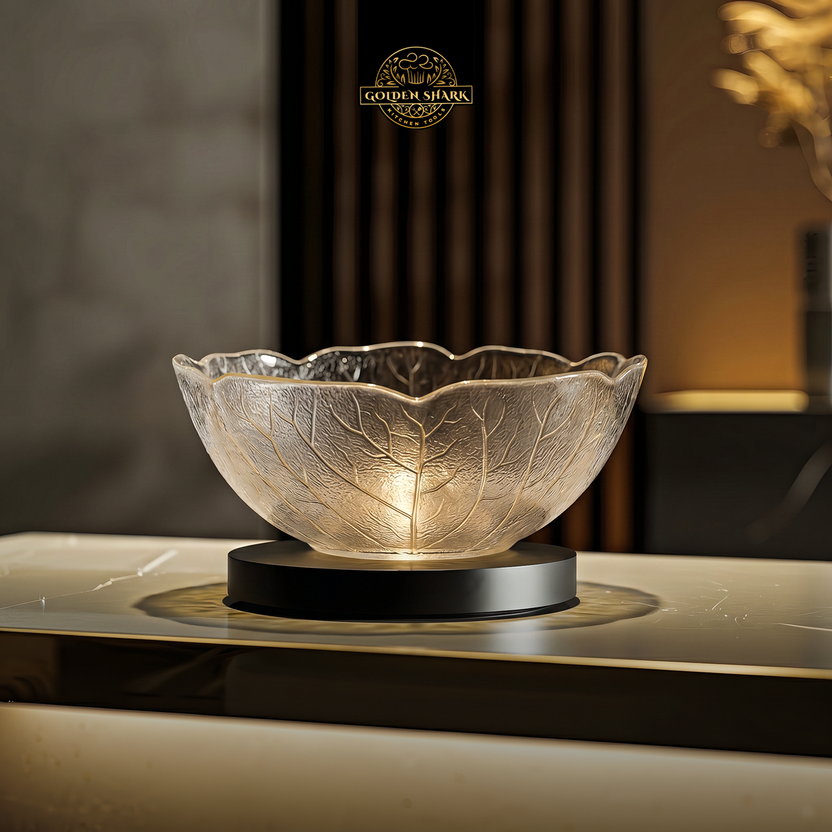 Golden Shark Large Transparent Acrylic PC Serving Bowl